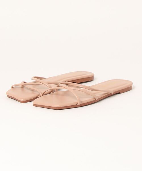 STYLEBLOCK（スタイルブロック）の「クロス細ストラップフラットサンダル（サンダル・レディース・ブルー/ブラック/レッド/パープル/ベージュ系その他/ホワイト/ライトグリーン・39/42/37/38/36/35/43/40/41）」の12枚目の写真