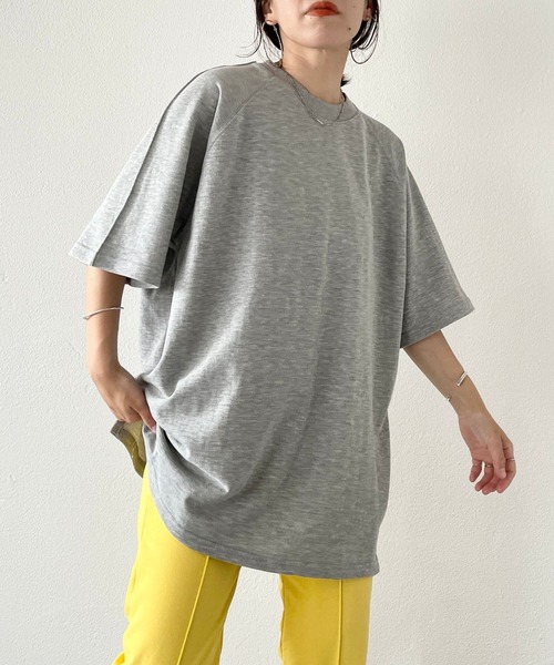 natto(ナット)の「【ユニセックスアイテム】loose silhouette sweat tee / ルーズシルエットスウェットtee(Tシャツ/カットソー・レディース・ライトグレー/ブラック/ベージュ/グレー・FREE)」の7枚目の写真