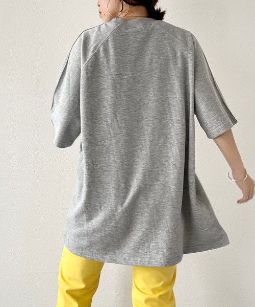 natto(ナット)の「【ユニセックスアイテム】loose silhouette sweat tee / ルーズシルエットスウェットtee(Tシャツ/カットソー・レディース・ライトグレー/ブラック/ベージュ/グレー・FREE)」の12枚目の写真