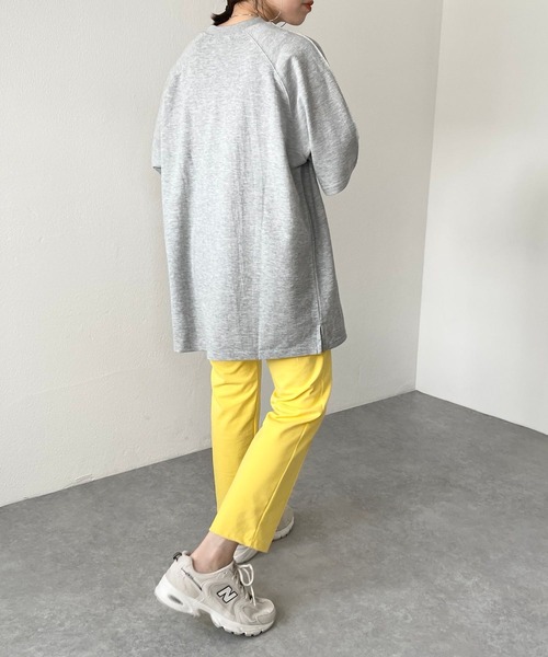 natto(ナット)の「【ユニセックスアイテム】loose silhouette sweat tee / ルーズシルエットスウェットtee(Tシャツ/カットソー・レディース・ライトグレー/ブラック/ベージュ/グレー・FREE)」の15枚目の写真