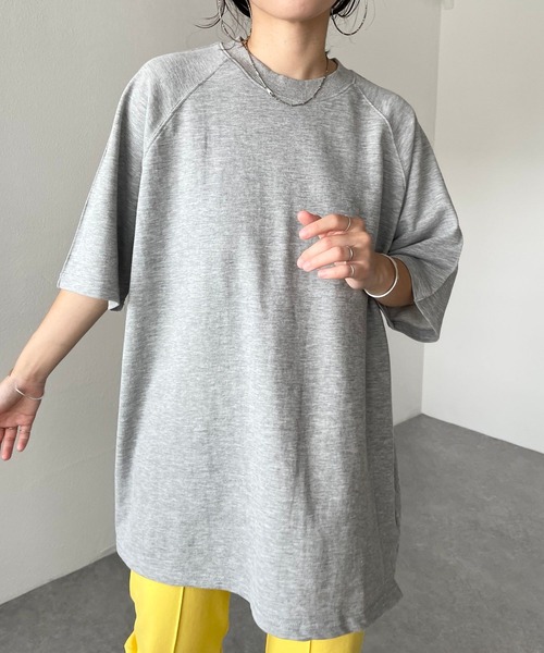natto(ナット)の「【ユニセックスアイテム】loose silhouette sweat tee / ルーズシルエットスウェットtee(Tシャツ/カットソー・レディース・ライトグレー/ブラック/ベージュ/グレー・FREE)」の16枚目の写真