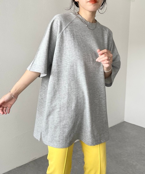 natto(ナット)の「【ユニセックスアイテム】loose silhouette sweat tee / ルーズシルエットスウェットtee(Tシャツ/カットソー・レディース・ライトグレー/ブラック/ベージュ/グレー・FREE)」の17枚目の写真