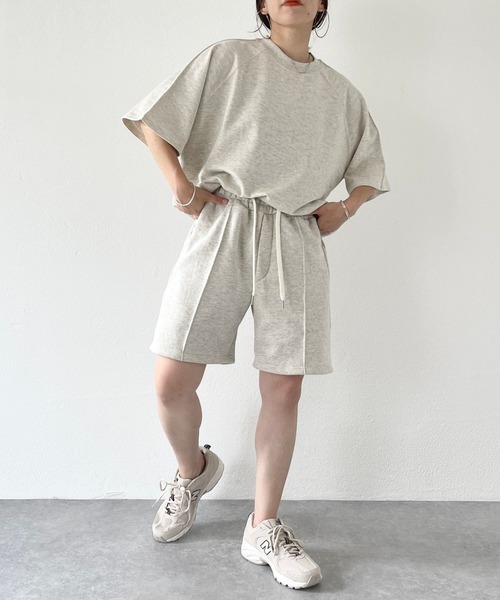 natto(ナット)の「【ユニセックスアイテム】loose silhouette sweat tee / ルーズシルエットスウェットtee(Tシャツ/カットソー・レディース・ライトグレー/ブラック/ベージュ/グレー・FREE)」の18枚目の写真