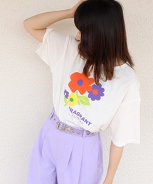 【HONEYSUCKLE ROSE】フラワープリントＴシャツ