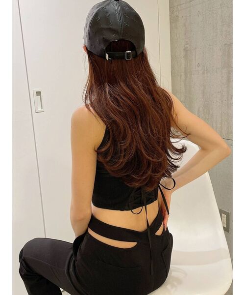 GYDA(ジェイダ)の「BACKレースアップ ノースリーブショートシャツ(シャツ/ブラウス・レディース・オフホワイト/ブラック・FREE)」の16枚目の写真