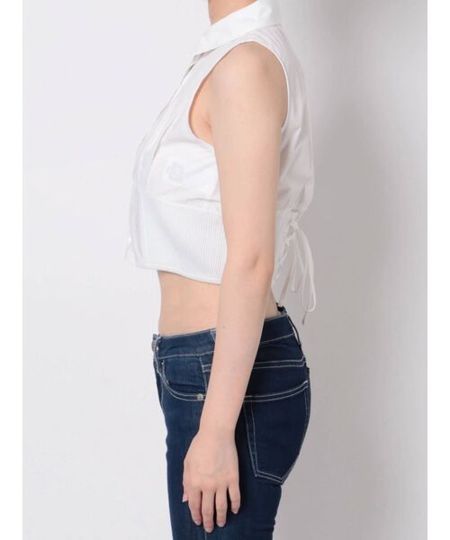 GYDA(ジェイダ)の「BACKレースアップ ノースリーブショートシャツ(シャツ/ブラウス・レディース・オフホワイト/ブラック・FREE)」の21枚目の写真