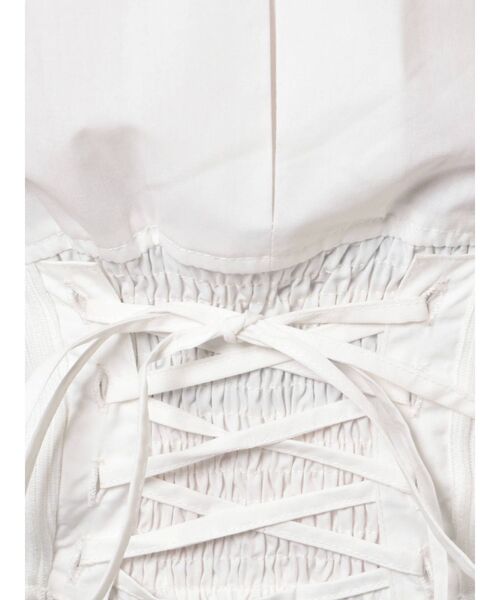 GYDA(ジェイダ)の「BACKレースアップ ノースリーブショートシャツ(シャツ/ブラウス・レディース・オフホワイト/ブラック・FREE)」の5枚目の写真