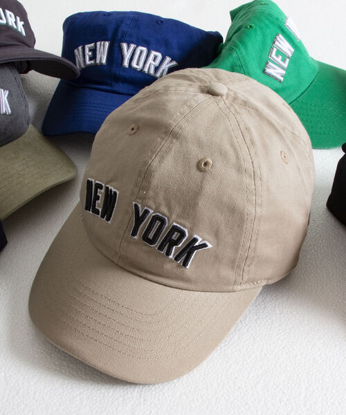 newhattan（ニューハッタン）の「【NEW HATTAN/ニューハッタン】ベースボールキャップ NEW YORK embroidery（キャップ・メンズ・チャコールグレー/ブラック/ベージュ/ネイビー/オレンジ/ブルー/グリーン/ブラック系その他/ブルー系その他・FREE）」の5枚目の写真