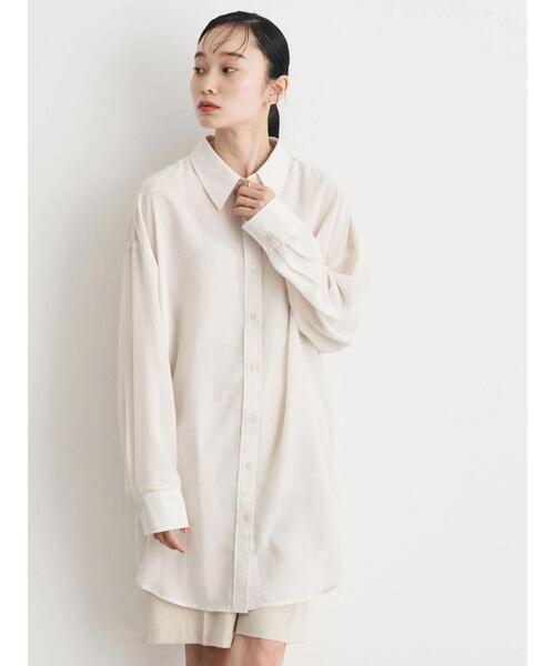 earth music&ecology(アースミュージックアンドエコロジー)の「ボーイズライクビッグシャツ(シャツ/ブラウス・レディース・ホワイト/ライトパープル/ライトイエロー・FREE)」の11枚目の写真