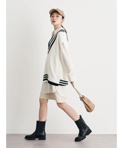 earth music&ecology(アースミュージックアンドエコロジー)の「ボーイズライクビッグシャツ(シャツ/ブラウス・レディース・ホワイト/ライトパープル/ライトイエロー・FREE)」の17枚目の写真