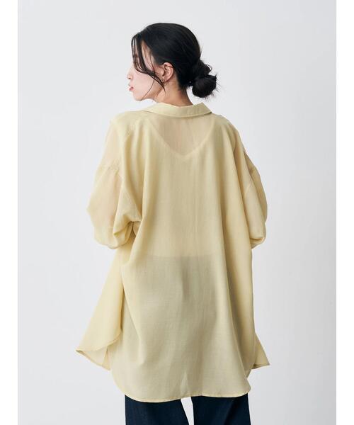 earth music&ecology(アースミュージックアンドエコロジー)の「ボーイズライクビッグシャツ(シャツ/ブラウス・レディース・ホワイト/ライトパープル/ライトイエロー・FREE)」の22枚目の写真