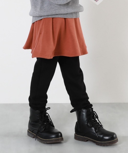 devirock(デビロック)の「RICH WARM 裏シャギー 両側ポケット付き 10分丈 無地 スカッツ(スカート・キッズ・スモークピンク/ヘザーチャコール/ブルーグレー/ブルー系その他2/ブルー系その他/ラベンダー/バイオレット/ブラック/グレー系その他/レッド系1/ダークグリーン/パープル系/グリーン系/ベージュ系2/ピンク系・150cm/140cm/130cm/90cm/80cm/160cm/100cm/120cm/110cm)」の15枚目の写真