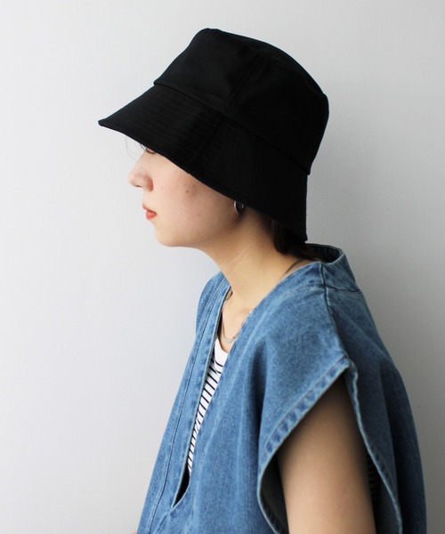 GeeRA（ジーラ）の「リボン付バケットハット（ハット・レディース・ブラック/オフホワイト・FREE）」の10枚目の写真