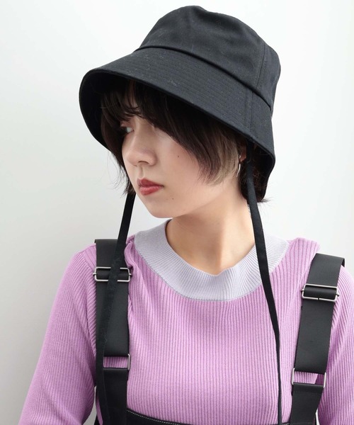 GeeRA（ジーラ）の「リボン付バケットハット（ハット・レディース・ブラック/オフホワイト・FREE）」の14枚目の写真