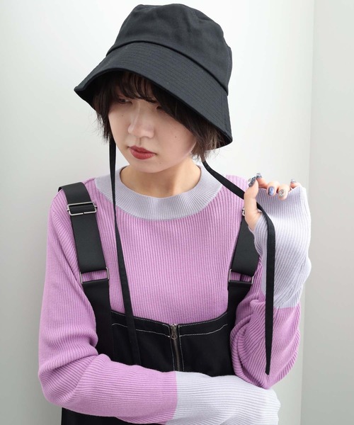 GeeRA（ジーラ）の「リボン付バケットハット（ハット・レディース・ブラック/オフホワイト・FREE）」の15枚目の写真