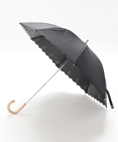 LANVIN collection(ランバン コレクション)の「晴雨兼用日傘 ヒートカット(長傘・レディース・ホワイト/ブラック/ダークブルー・FREE)」の3枚目の写真