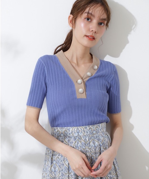 JILL STUART（ジルスチュアート）の「オリビアニット（ニット/セーター・レディース・パープル/ピンク・FREE）」の2枚目の写真