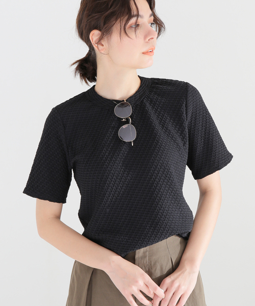 journal standard L'essage(ジャーナルスタンダードレサージュ)の「リンキングニットTシャツ(Tシャツ/カットソー・レディース・ブラック/ホワイト・FREE)」の10枚目の写真