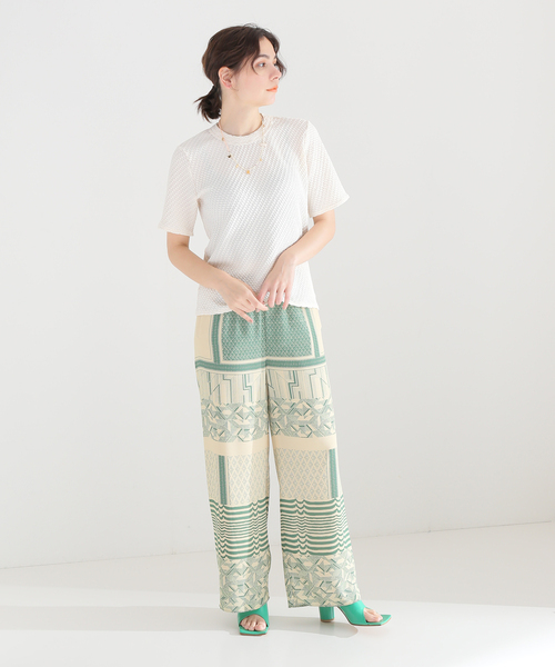 journal standard L'essage(ジャーナルスタンダードレサージュ)の「リンキングニットTシャツ(Tシャツ/カットソー・レディース・ブラック/ホワイト・FREE)」の13枚目の写真