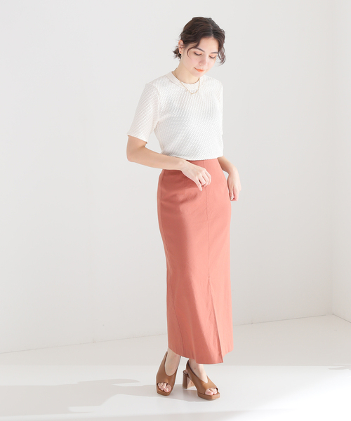 journal standard L'essage(ジャーナルスタンダードレサージュ)の「リンキングニットTシャツ(Tシャツ/カットソー・レディース・ブラック/ホワイト・FREE)」の15枚目の写真