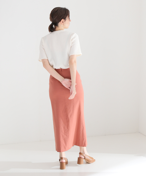 journal standard L'essage(ジャーナルスタンダードレサージュ)の「リンキングニットTシャツ(Tシャツ/カットソー・レディース・ブラック/ホワイト・FREE)」の16枚目の写真