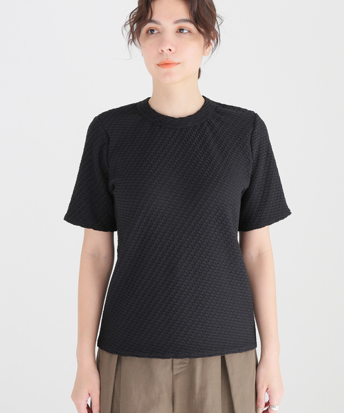 journal standard L'essage(ジャーナルスタンダードレサージュ)の「リンキングニットTシャツ(Tシャツ/カットソー・レディース・ブラック/ホワイト・FREE)」の17枚目の写真
