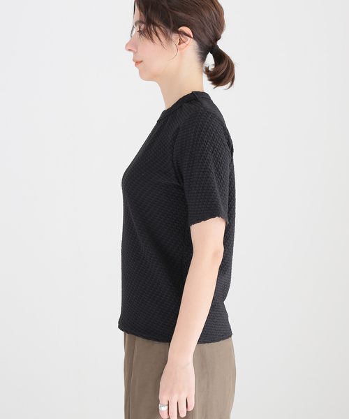 journal standard L'essage(ジャーナルスタンダードレサージュ)の「リンキングニットTシャツ(Tシャツ/カットソー・レディース・ブラック/ホワイト・FREE)」の18枚目の写真