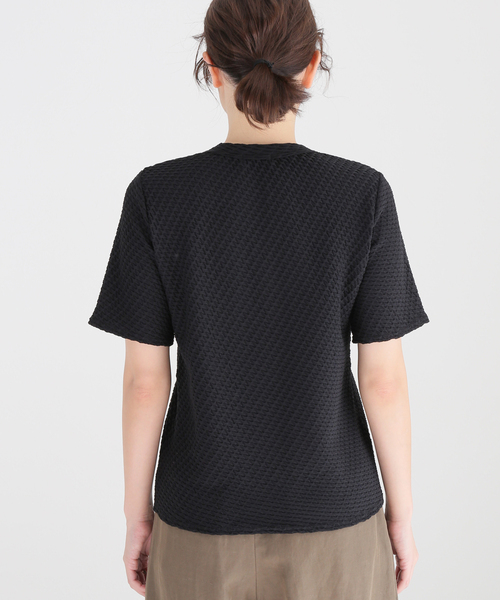 journal standard L'essage(ジャーナルスタンダードレサージュ)の「リンキングニットTシャツ(Tシャツ/カットソー・レディース・ブラック/ホワイト・FREE)」の19枚目の写真