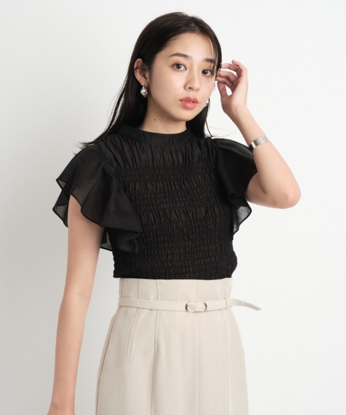 JUSGLITTY（ジャスグリッティー）の「シャーリングブラウス（シャツ