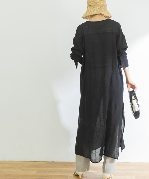 URBAN RESEARCH(アーバンリサーチ)の「コットンモスカフタンワンピース(ワンピース・レディース・オフホワイト/ブラック/ベージュ系その他・FREE)」の8枚目の写真