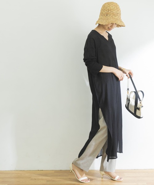 URBAN RESEARCH(アーバンリサーチ)の「コットンモスカフタンワンピース(ワンピース・レディース・オフホワイト/ブラック/ベージュ系その他・FREE)」の13枚目の写真