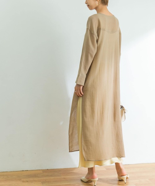 URBAN RESEARCH(アーバンリサーチ)の「コットンモスカフタンワンピース(ワンピース・レディース・オフホワイト/ブラック/ベージュ系その他・FREE)」の18枚目の写真