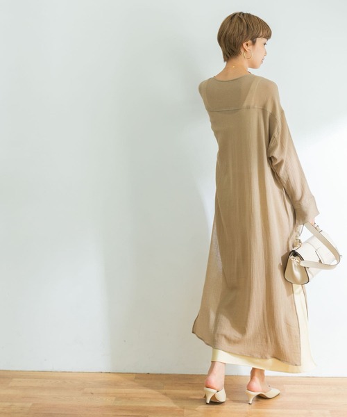 URBAN RESEARCH(アーバンリサーチ)の「コットンモスカフタンワンピース(ワンピース・レディース・オフホワイト/ブラック/ベージュ系その他・FREE)」の20枚目の写真