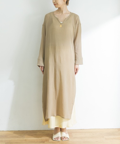 URBAN RESEARCH(アーバンリサーチ)の「コットンモスカフタンワンピース(ワンピース・レディース・オフホワイト/ブラック/ベージュ系その他・FREE)」の22枚目の写真