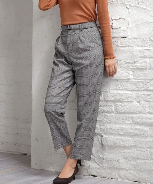 Honeys（ハニーズ）の「チェックテーパードパンツ（その他パンツ・レディース・ブラック×レッド/ネイビー系/ブラック系その他/ブラック×ブルー・M/L/LL/S）」の8枚目の写真