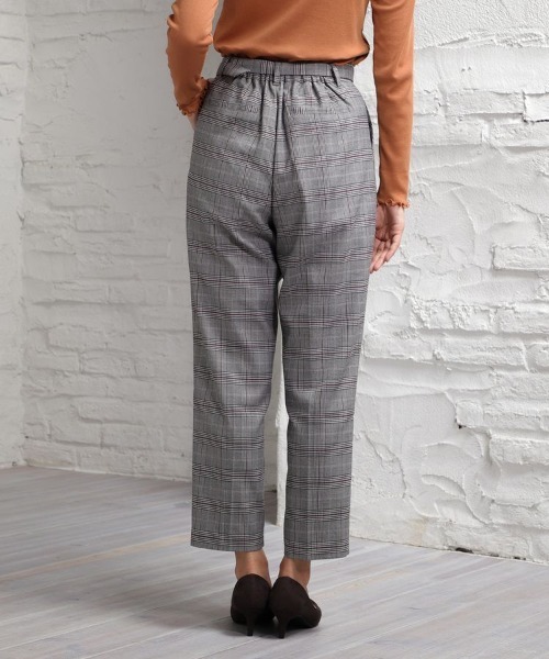 Honeys（ハニーズ）の「チェックテーパードパンツ（その他パンツ・レディース・ブラック×レッド/ネイビー系/ブラック系その他/ブラック×ブルー・M/L/LL/S）」の10枚目の写真