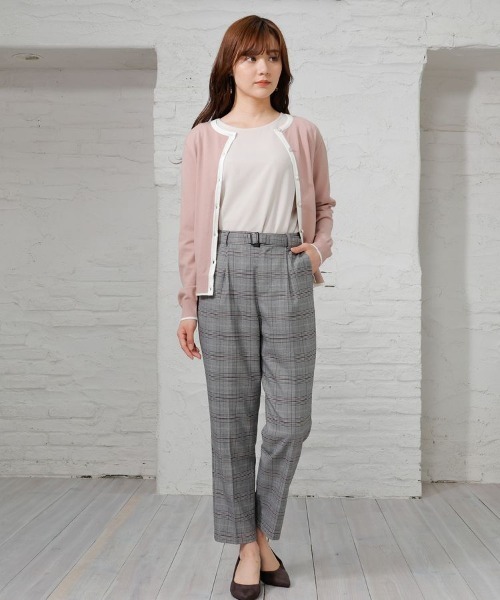 Honeys（ハニーズ）の「チェックテーパードパンツ（その他パンツ・レディース・ブラック×レッド/ネイビー系/ブラック系その他/ブラック×ブルー・M/L/LL/S）」の11枚目の写真