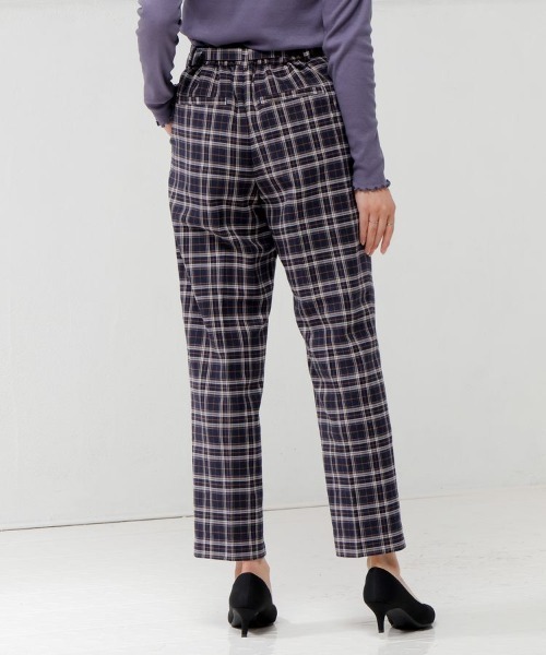 Honeys（ハニーズ）の「チェックテーパードパンツ（その他パンツ・レディース・ブラック×レッド/ネイビー系/ブラック系その他/ブラック×ブルー・M/L/LL/S）」の18枚目の写真