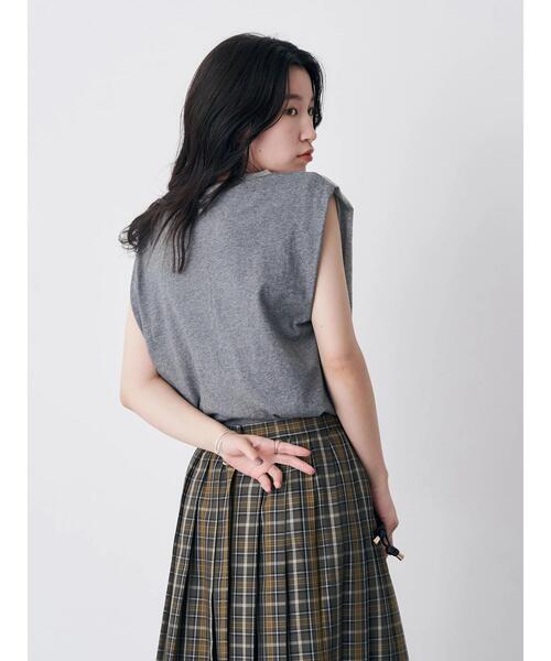 earth music&ecology（アースミュージックアンドエコロジー）の「パターン切替ノースリーブプルオーバー（Tシャツ/カットソー・レディース・その他6/杢グレー/ラベンダー・FREE）」の22枚目の写真