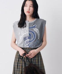 earth music&ecology | パターン切替ノースリーブプルオーバー(Tシャツ/カットソー)