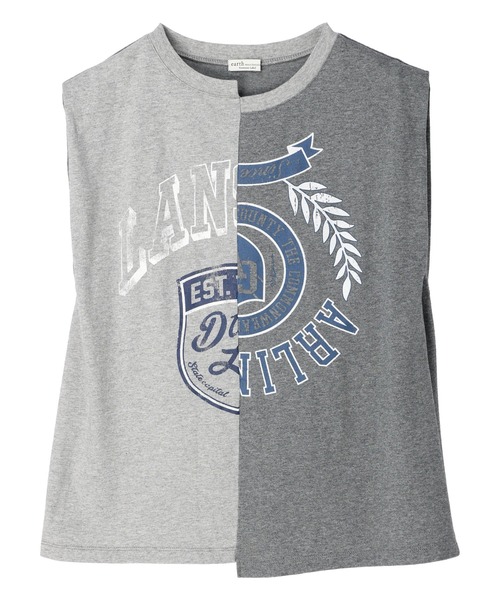 earth music&ecology（アースミュージックアンドエコロジー）の「パターン切替ノースリーブプルオーバー（Tシャツ/カットソー・レディース・その他6/杢グレー/ラベンダー・FREE）」の9枚目の写真