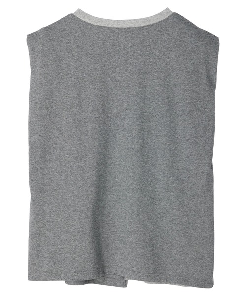 earth music&ecology（アースミュージックアンドエコロジー）の「パターン切替ノースリーブプルオーバー（Tシャツ/カットソー・レディース・その他6/杢グレー/ラベンダー・FREE）」の12枚目の写真