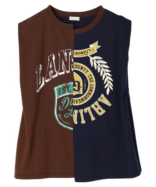 earth music&ecology（アースミュージックアンドエコロジー）の「パターン切替ノースリーブプルオーバー（Tシャツ/カットソー・レディース・その他6/杢グレー/ラベンダー・FREE）」の7枚目の写真