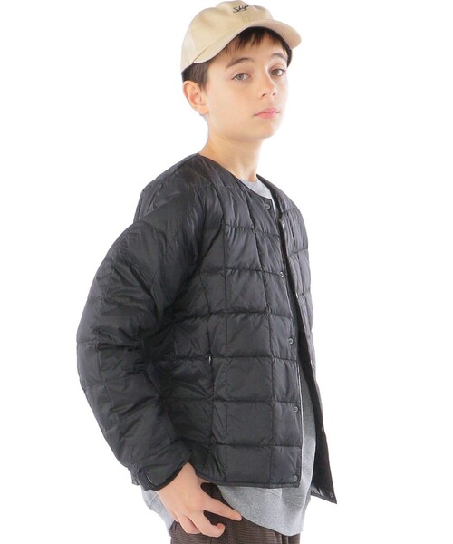 TAION(タイオン)の「【WEB限定】TAION:150~160cm / キッズ インナー ダウン ジャケット(ダウンジャケット/コート・キッズ・ライトブルー/ブラック/ネイビー/カーキ/ラベンダー/イエロー・150/M/160)」の7枚目の写真