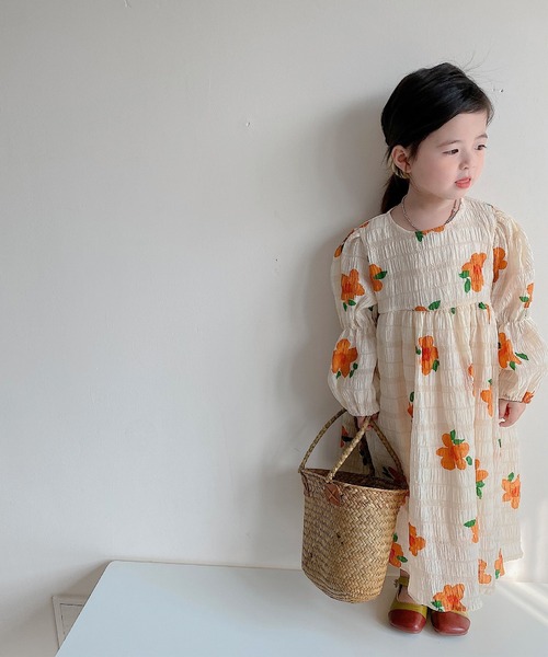 Aimoha Kids 韓国子供服 かわいい花柄ロングワンピース ワンピース Aimoha アイモハ のファッション通販 Zozotown