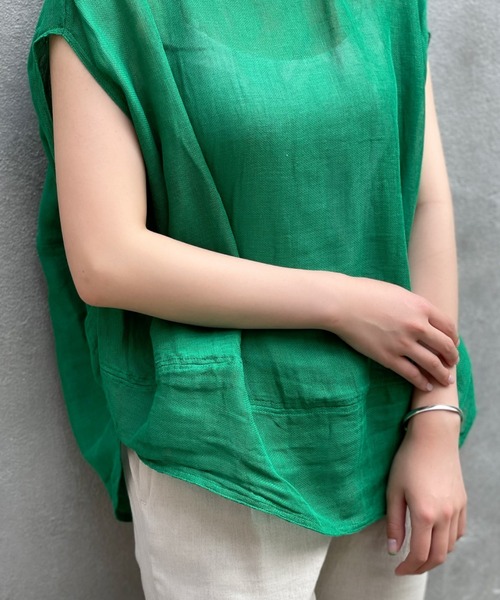 BEARDSLEY（ビアズリー）の「カヤブラウス（シャツ/ブラウス・レディース・ブラック/ライトグレー・FREE）」の19枚目の写真