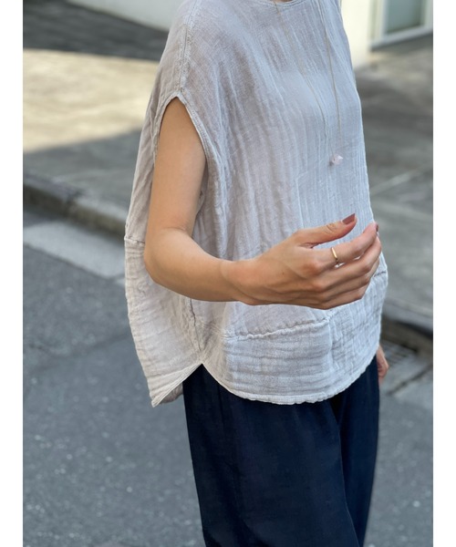 BEARDSLEY（ビアズリー）の「カヤブラウス（シャツ/ブラウス・レディース・ブラック/ライトグレー・FREE）」の20枚目の写真