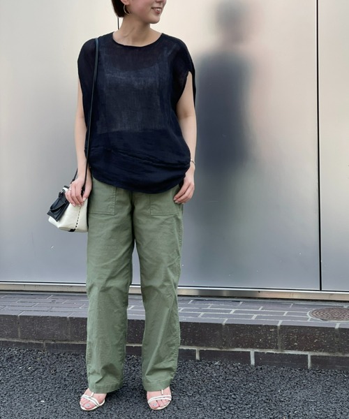 BEARDSLEY（ビアズリー）の「カヤブラウス（シャツ/ブラウス・レディース・ブラック/ライトグレー・FREE）」の14枚目の写真