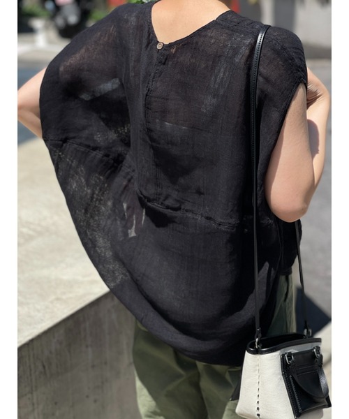 BEARDSLEY（ビアズリー）の「カヤブラウス（シャツ/ブラウス・レディース・ブラック/ライトグレー・FREE）」の9枚目の写真