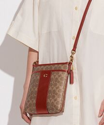 COACH | キット メッセンジャー クロスボディ・カラーブロック シグネチャー キャンバス(ショルダーバッグ)
